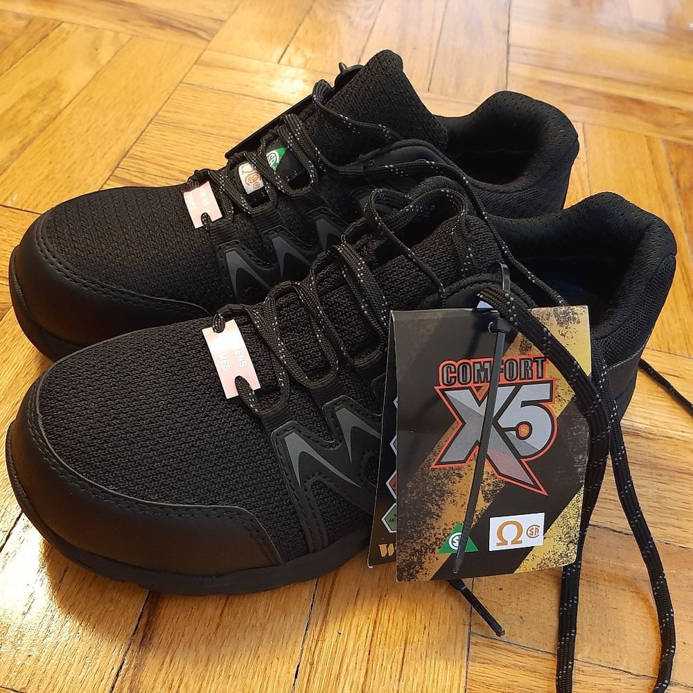 WOMEN WORK SHOES BLACK size 6.5